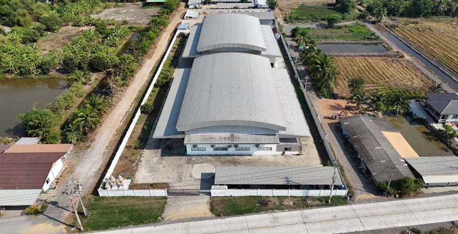 Aerial view of the production building